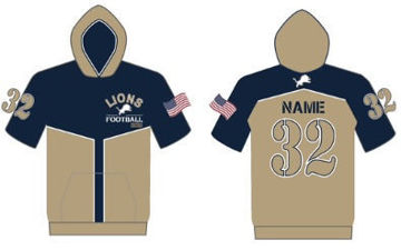 Picture of 2023 Custom Lions Gold Short Sleeve  Hoodie