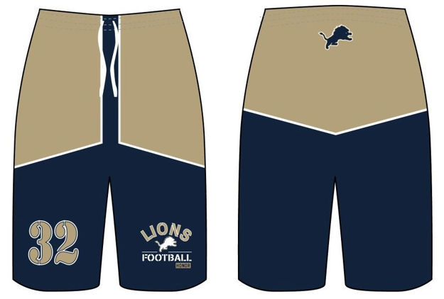 Picture of 2023 Custom Lions Gold  Pocket Shorts
